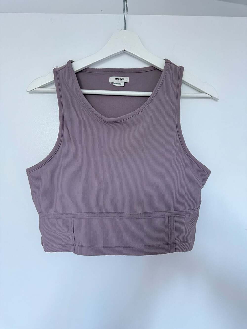 Jason Wu Ribbed Athletic Crop Tank Top Size L